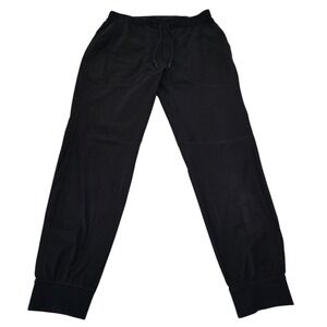 Lululemon Men's Black Jogger Pants Drawstring Waist High Rise Tapered Size L